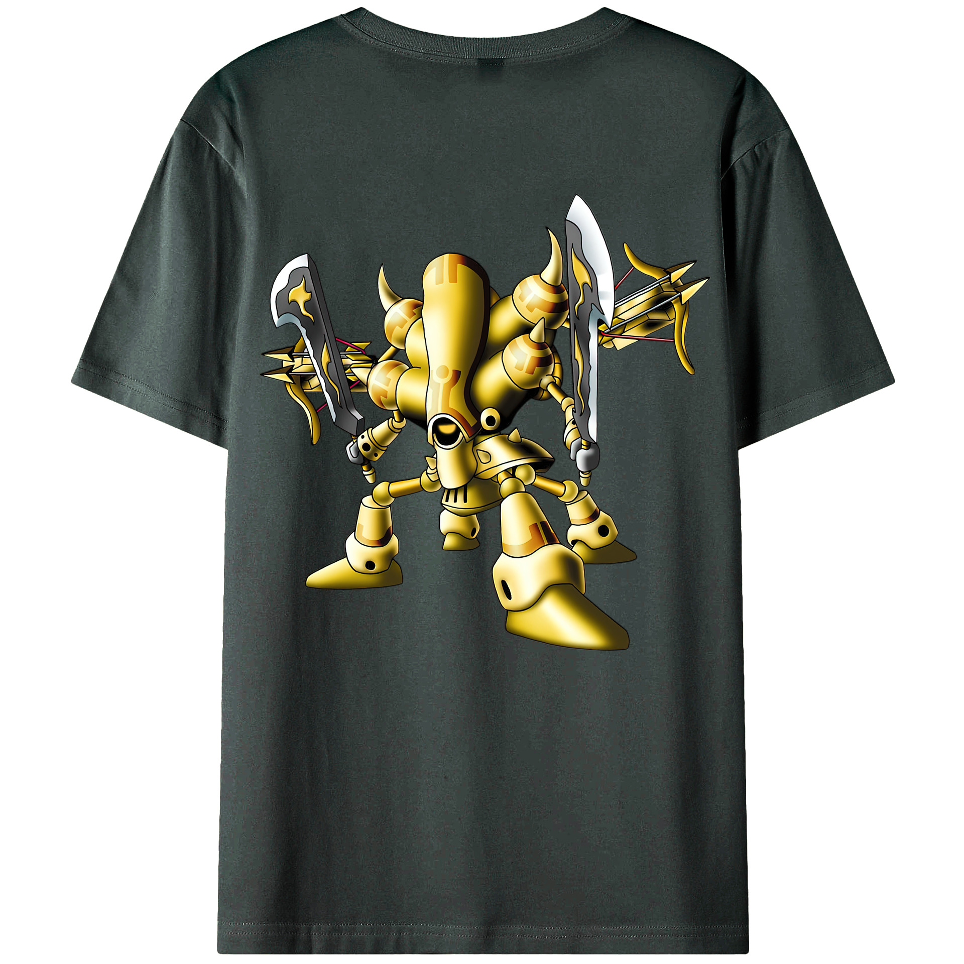 （画像用） ドラゴンクエスト Doragon Kuesuto Dragon Quest 綿100％ メンズ半袖Tシャツ（バックプリント） 通気性